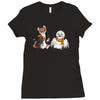 the owl and the weasel Ladies Fitted T-Shirt