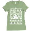 funny ugly christmas smiley emoticon Ladies Fitted T-Shirt