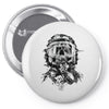 skull pilot Pin-back button