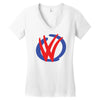 mod vw volkswagen dub logo Women's V-Neck T-Shirt