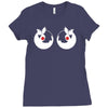 rude christmas pudding Ladies Fitted T-Shirt