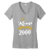 kings are born in 2000 Women's V-Neck T-Shirt
