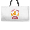 This Girl Loves Saint Bernard Weekender Totes