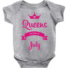 queens are born in july Baby Onesie