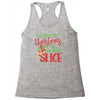 pizza christmas humor Racerback Tank