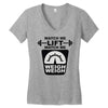 watch me lift watch me weigh weigh Women's V-Neck T-Shirt