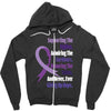 supporting the fighter, admiring the survivors, honoring the taken Zipper Hoodie