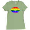 lips  rainbow lgbt gay culture Ladies Fitted T-Shirt