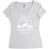 chill hungry wolf Women's Triblend Scoop T-shirt