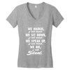 blk power Women's V-Neck T-Shirt