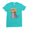 cat in the box! Ladies Fitted T-Shirt
