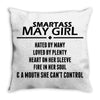 Smartass May Girl Throw Pillow