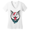 cat rock Women's V-Neck T-Shirt