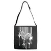 banksy street art zebra bar code Adjustable Strap Totes