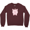 cute surprised pig pig Crewneck Sweatshirt