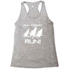 run forest run white color Racerback Tank