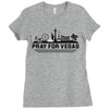 Pray for Las Vegas Ladies Fitted T-Shirt