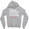 mike dustin lucas eleven will Zipper Hoodie