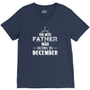 The Best Father Was Born In December V-Neck Tee