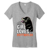 This Girl Loves Rottweiler Women's V-Neck T-Shirt