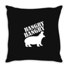 hangry Throw Pillow