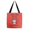 RIGHT MEOW BEER CAT Tote Bags
