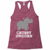 chubby unicorn rhino Racerback Tank