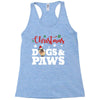 christmas dogs and paws Racerback Tank