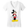 mickey with canada Women's V-Neck T-Shirt