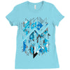 blue vectorfunk Ladies Fitted T-Shirt