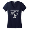 i don't i couldn't give a rats Women's V-Neck T-Shirt