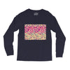 pink triangle print Long Sleeve Shirts