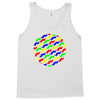 funny girly colorful patterns mustaches Tank Top