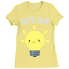lit af kawaii light bulb Ladies Fitted T-Shirt