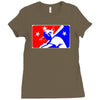yoda baseball  funny Ladies Fitted T-Shirt