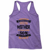 Super Cool Mother Of A Freaking Awesome Son Racerback Tank