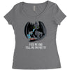 feed me and tell me i'm pretty Women's Triblend Scoop T-shirt