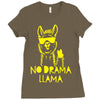 no drama llama (2) Ladies Fitted T-Shirt