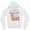 pizza christmas humor Zipper Hoodie