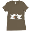 chicken fight Ladies Fitted T-Shirt