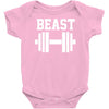 new beast dumbbell muscle Baby Onesie