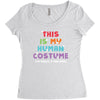 This Is My Human Costume I'm Really a Unicorn Women's Triblend Scoop T-shirt