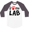 i love my lab labrador 3/4 Sleeve Shirt
