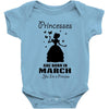 Princesses Are Born In March Baby Onesie