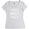 totes amaze balls Women's Triblend Scoop T-shirt