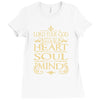 love the lord your god heart soul mind Ladies Fitted T-Shirt