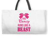 This Beauty Runs Like a Beast Weekender Totes