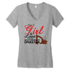 Just A Girl In Love With Her Heavy Equıpment Operator Women's V-Neck T-Shirt