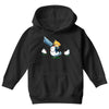 mighty hero atop a chicken Youth Hoodie