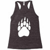 large bear paw print crew neck long sleeve Racerback Tank